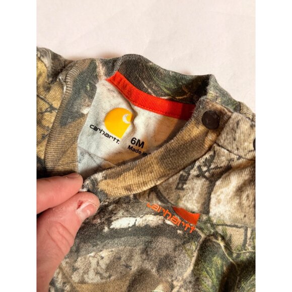 Carhartt Realtree Camo Infant Bodysuit Long Sleeve Hunting Outdoors Baby Clothin - Picture 8 of 11